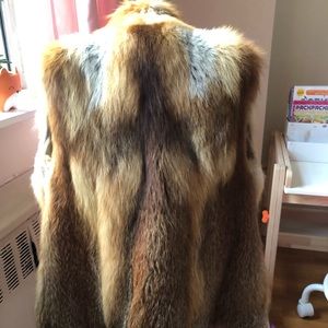 Real fur fox vest